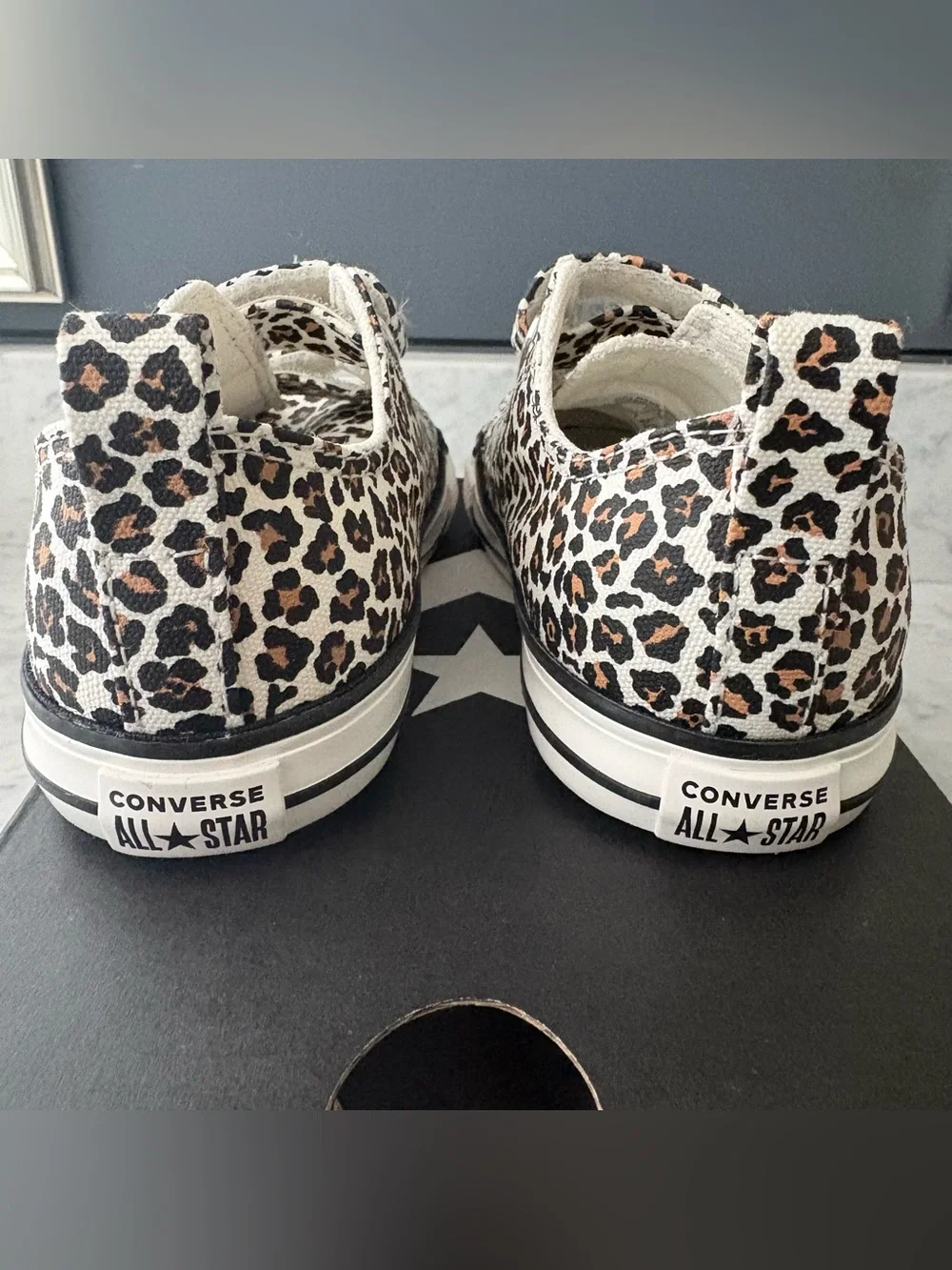 Chuck Taylor All Star Leopard Print Easy On Strap Toddler Girl Shoe Size 8 or 10
